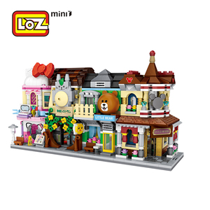 <span class=keywords><strong>LOZ</strong></span> Mini sokak şehir için 3D yapı taşı seti çocuk eğitici oyuncak sahip çiçek düğün elbisesi dükkanı japon Restauran - Product Image 1