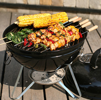 Barbecue coréen moderne en acier inoxydable de 14 pouces, de qualité supérieure, au charbon de bois, portable pour l'extérieur, arrêt automatique, couleurs personnalisées disponibles