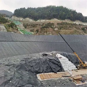 Construction de décharge utilisée en plastique noir feuille de PEHD revêtement géomembrane