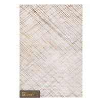Tapis Turc Géométrique Vieilli LandScopeTech, Tissé Wilton, Haute Densité, Antidérapant, avec Support en Jute, pour Salon et Chambre