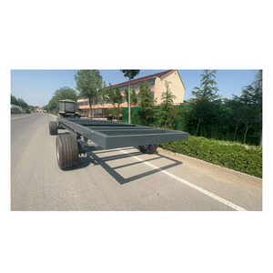 3 4axle Grain Plate Platform 20ft 40ft Container Flatbed Truck Semi Trailer for Sale - Product Image 6