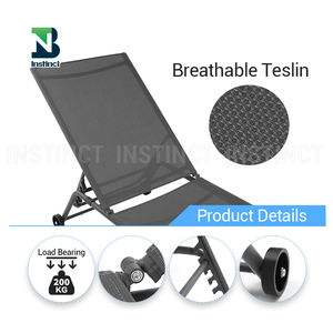 INSTNCT أزياء جديدة في الهواء الطلق سرير النهار شاطئ الأثاث Taupe التجارية sunbed الشاطئ كرسي استرخاء في الهواء الطلق سرير شمسي - Product Image 3