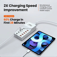 Estación de Carga USB de 50W y 10 Puertos al por Mayor, Precio de Fábrica, Suministro a Granel, Soporte OEM, Hub de Energía de Escritorio con 5 Puertos USB C