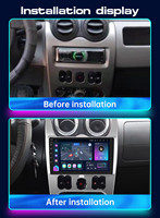 Radio Mobil Android 2 Din Stereo untuk Renault Logan I 2010-2013 Dacia Duster 2010-2017 Pemutar Multimedia Mobil Head Unit Autoradio FM