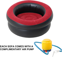 Canapé gonflable floqué en PVC épaissi, chaise longue portable, canapé gonflable pour la maison et le camping
