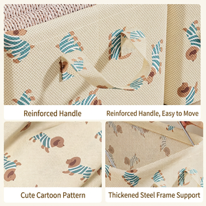 Boîte de rangement pliable en tissu carrée moderne pour vêtements - Élégante, minimaliste, écologique, multifonctionnelle pour la maison - Product Image 5