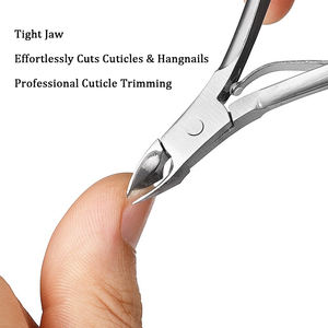 Pince à cuticules Jany personnalisée avec logo, lame inclinée en acier inoxydable, manche long en titane coloré, vente en gros - Product Image 2