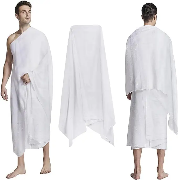 माइक्रोफाइबर या सूती इहराम हज तौलिए और उमरा तौलिया कपड़े पुरुषों के लिए हज के लिए उमरा तौलिए सऊदी अरब पाकिस्तान के लिए