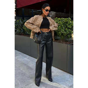 Chaqueta Bomber con Lentejuelas Centre Pul Dorada de Manga Larga Tejida para Mujer, Otoño, Talla L/XL - Product Image 4