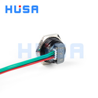 HSUA 16mm à course courte Mini interrupteur à bouton-poussoir momentané étanche 1NO interrupteur en métal pour appareils ménagers 220V IP65 niveau 3A 12V