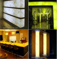 Dalle en surface solide acrylique translucide avec rétroéclairage LED pour mur et plan de travail, pour hôtel, maison, usage commercial