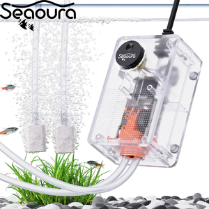 Seaoura SR-202 Zwei Ausgänge 220V 3W UK-Stecker Ultra-Leiser Elektrischer Industrieller Vibrator Sauerstoff-Luftpumpe für Aquarium Fischbecken - Product Image 1