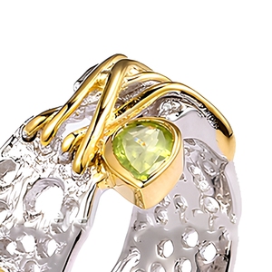 Women's Vintage Natural <strong>Peridot</strong> 925 Sterling Silver Jewelry <strong>Ring</strong> Factory - Product Image 4