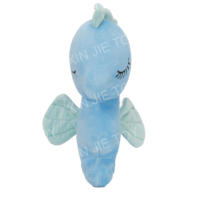 Jouet en peluche personnalisé en forme de cheval de mer de dessin animé, taille sur mesure, jouet en peluche bleu en forme de cheval de mer