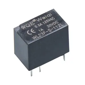 Relay PCB daya miniatur 12v coil WL23F SPDT 1C form kontak 1A 30VDC 0.15W 6PIN relay dengan sertifikat TUV UL CQC