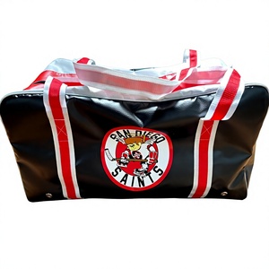 Sac de sport San Diego Saints Hockey en vinyle noir pour équipement sportif d'équipe - Product Image 1