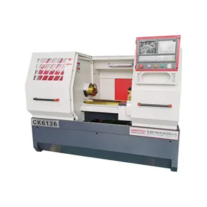 Supertech-torno CNC CK6136 para la venta, con controlador GSK, china, de alta precisión, tipo suizo, torno automático