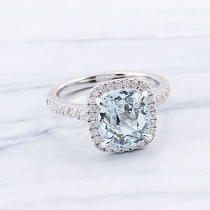 2023 bijoux femmes anneaux bleu <span class=keywords><strong>aigue</strong></span>-<span class=keywords><strong>marine</strong></span> coussin coupe broche réglage laboratoire pierres précieuses <span class=keywords><strong>prix</strong></span> 925 argent sterling plaqué or bagues - Product Image 5