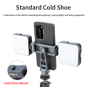 Support de trépied pour téléphone pour cage d'appareil photo, 360° °   Support rotatif en métal pour smartphone avec griffe <span class=keywords><strong>porte</strong></span>-accessoire, logo personnalisé, vente en gros - Product Image 3
