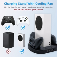 Estación de soporte de carga Vertical con ventilador de refrigeración para consola Xbox Series S, con puertos USB adicionales, controlador Xbox Series S