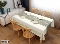 Nappe de table vintage en polyester de luxe, imperméable, résistante à l'huile et à la chaleur, facile à nettoyer, pour table à manger