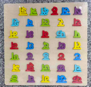 Promotion Choc Puzzle Lettres en Bois Casse-tête pour Enfants Jouet <span class=keywords><strong>Alphabet</strong></span> Punjabi <span class=keywords><strong>Hindi</strong></span> Éducatif Puzzle en Bois Intelligent - Product Image 3