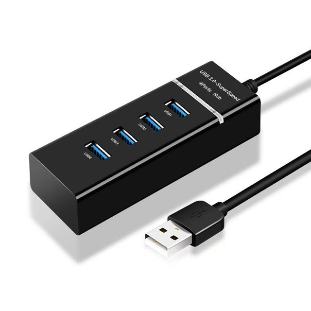 4-Port USB Hub Extender 2.0 & 3.0 Fast Speed Splitter Adapter Docking Station PC USB Hubs with Stand Computer Accessory Stock