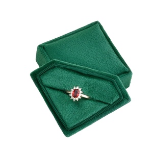 Wholesale Custom Logo Luxury Diamond Shape Velvet Ring <b>Gift</b> <b>Box</b> Necklace Earring Ring Packaging Jewelry <b>Box</b> - Product Image 5