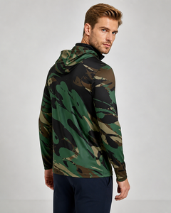 Fishing <b>Shirt</b> Long Sleeve <b>Sun</b> Protection Hooded Quick Dry Camo <b>Shirt</b> for Men Outdoor UV Fishing Hoodie - Product Image 4