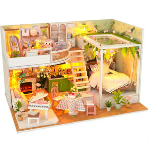 Tianyi DIY Romántico Mori Loft Cabin Conjuntos de modelos arquitectónicos de madera-Fresco y simple Viento natural Regalo de cumpleaños para niña - Product Image 6