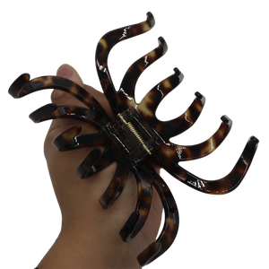 مشبك شعر كوري جديد متدرج اللون من الأسيتات بتصميم عتيق أنيق 13 سم مشبك على شكل سمكة القرش عالي الجودة إكسسوار شعر راقي - Product Image 4