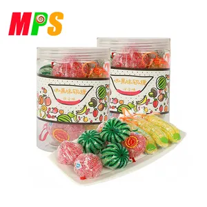 Tranche de fraise banane, gelée orange bonbon 1 pièce, Fruit doux, bonbons de pastèque, tranche de fraise, banane