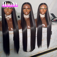 Peluca de Cabello Humano Virgen Indio con Frente de Encaje Completo HD 13x6, sin Pegamento, al por Mayor, con Cutícula Alineada