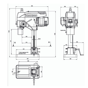 Máquina de roscado vertical Maxion BT36GL, máquina manual para corte de roscas en metal. - Product Image 4