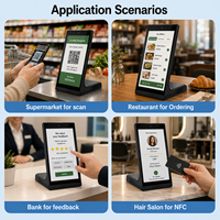 Kiosque de commande automatique pour restaurant, tablette Android 10,1 pouces en forme de L, vertical, pour menu numérique et commande par code QR