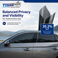 Film de protection pour vitres automobiles Tuman Balanced Visibility Nano Ceramic Titanium Carbide, pour vitres de voiture, avec 35,2 % de VLT et 99,6 % d'UVR