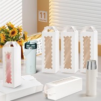 Boîte d'emballage transparente pour tambour, boîte de présentation en verre avec poignée, boîte cadeau d'anniversaire personnalisable selon les besoins