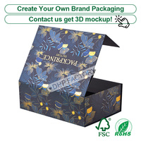 Boîte d'Emballage Magnétique Noire de Luxe pour Perruques et Extensions de Cheveux en Carton, Grande Boîte Cadeau Premium Personnalisée avec Logo, Vente en Gros