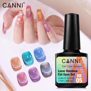 CANNI 7.3ml Gel de Uñas Ojo de Gato Láser Arcoíris Holográfico, Esmalte Magnético UV Removible, Gel Brillante para Arte de Uñas con Efecto <span class=keywords><strong>Aurora</strong></span> - Product Image 3
