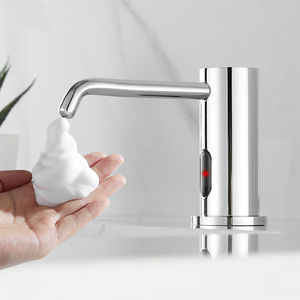 Distributeur de savon moussant automatique moderne chromé à capteur infrarouge sans contact pour hôtel et toilettes commerciales - Product Image 3