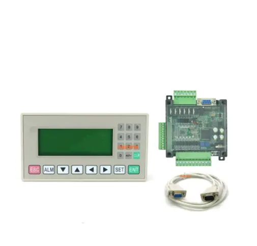 وحدة تحكم صناعي, وحدة تحكم صناعي من نوع (FX3U) ، تعمل بتقنية (PLC) ، تعمل بتقنية (PLC) ، تعمل بتقنية (PLC) ، متوافقة مع جميع آلات الحاسوب ، كما تتميز هذه المجموعة بقوتها العالية ، كما أنها مزودة بكابل اتصالات من نوع (FX3U) ، رقم موديل رقم (48/56/24/).