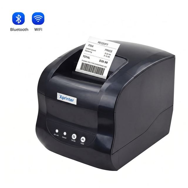 In Stock Xprinter XP-365B 80mm 3inch Desktop USB Wifi Thermal Label Receipt Barcode Printer for Supermarket
