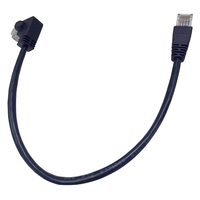 Gaine intérieure en PVC noir résistant aux UV CAT5e UTP 24AWG avec connecteur RJ45 Longueur de 4 pieds Câbles de raccordement Cat5e
