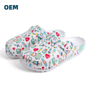 Zoccoli medici personalizzati stampa infermiere scarpe Scrub per uomo donna Casual luce EVA pantofole laboratorio <span class=keywords><strong>ospedale</strong></span> sala operatoria lavoro - Product Image 3