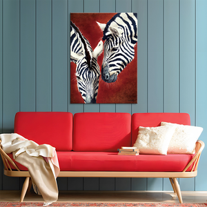 Pittura moderna per la decorazione della stanza dei bambini pittura su tela stampata semplice animale zebra in bianco e nero - Product Image 3