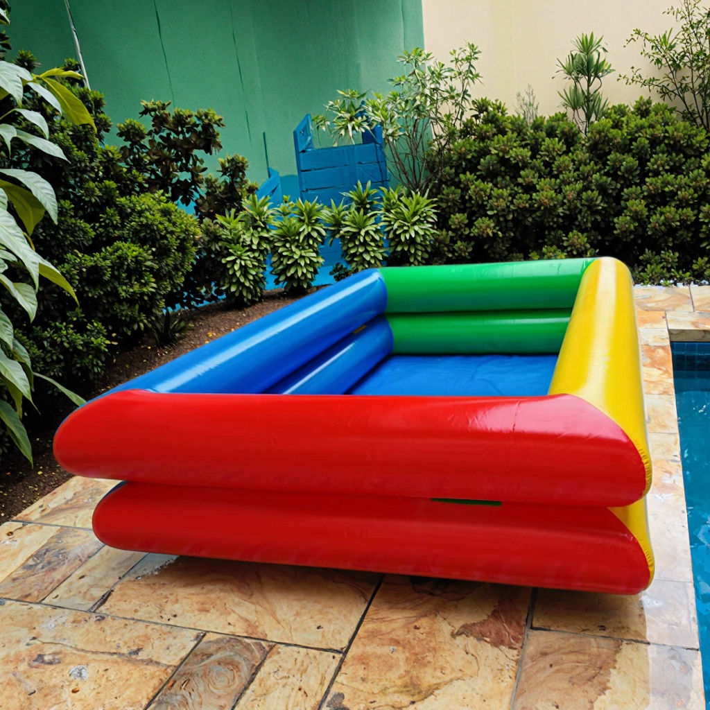 สระน้ำเป่าลมสองชั้น หนา 0.7 มม. ขนาด 2*3 เมตร