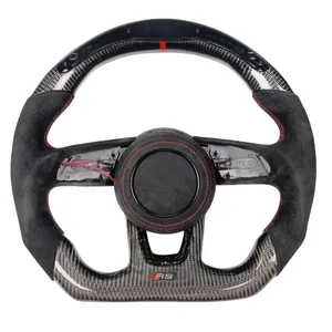 LED Carbon Fiber Steering Wheel Fits Audi RS RS3 RS4 RS5 S3 S4 S5 8Y B9 A3 A4 A5 Steering Wheel