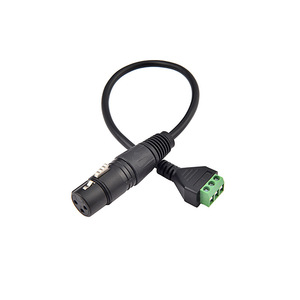 XLR Connector 3 Pins Green Terminal Block <b>Microphone</b> Receptacle Audio Adapter <b>Cable</b> - Product Image 3