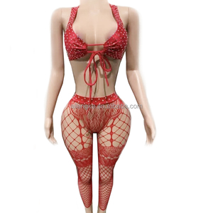 Vente chaude aux États-Unis Pussy Club Taille unique Élastique Exotique Vêtements de danse Stripper Outfit Designer - Product Image 3