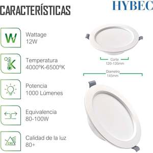 Hybec <b>Downlight</b> Led Smd 12W Recessed Ceiling Light White 3000K Warm Light - Product Image 6
